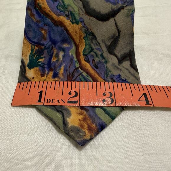 J. Garcia Silk Abstract Art Tie Made in USA – 90s Stonehenge Collection - Picture 4 of 9